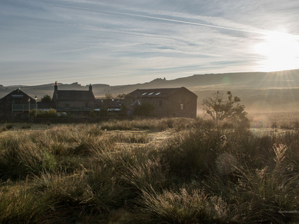 View of property in morning mist