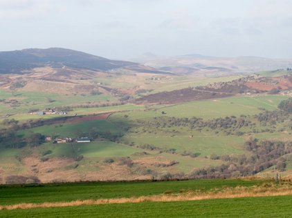 Distant view of Black Brook valley from Blackmere Road