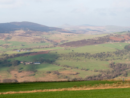 Distant view of Black Brook valley from Blackmere Road